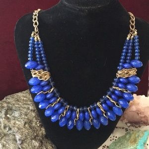 Gorgeous blue and gold necklace